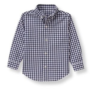 Janie & Jack Gingham Poplin Shirt